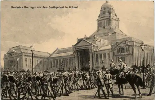 Deutsches Heerlager vor dem Justizpalast in Brüssel -470148