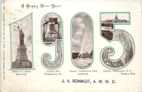 New York - Happy new Year 1905 -470358