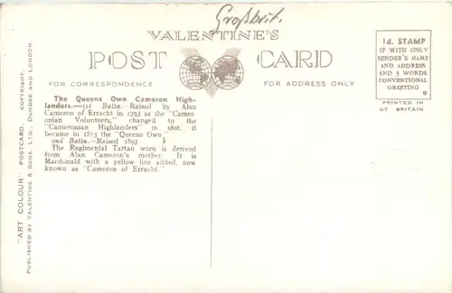 The Queens own Cameron Highlanders -469980