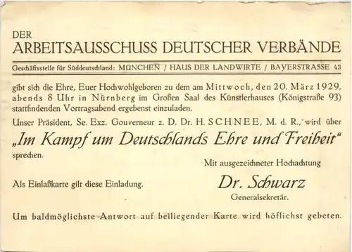 Nürnberg - Arbeitsausschuss Deutscher Verbände 1929 -470982