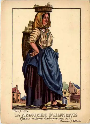 La Marchande d Allumettes - Types et costumes brabancons vers 1835 -470172