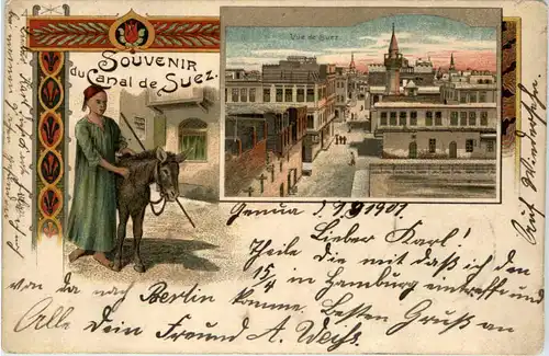 Souvenir du Canal de Suez - Litho -470212