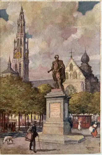 Antwerpen - La Statue de Rubens -470608