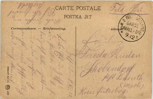 Ostende - La Poste - Feldpost Garde Cavallerie Division -470432