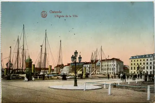 Ostende - L Entree de la Ville - FeldpostK. Pr. 3. Garde Feldart. Regiment -470472