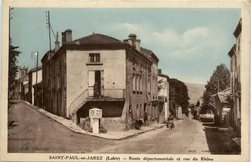 Saint-Paul-en-Jarez, Route departementale et rue du Rhone -365854