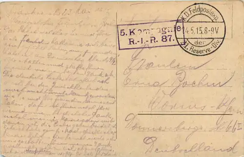 Bruxelles - Deutsche Spielleute - Feldpost 21. Reserve Division -470572