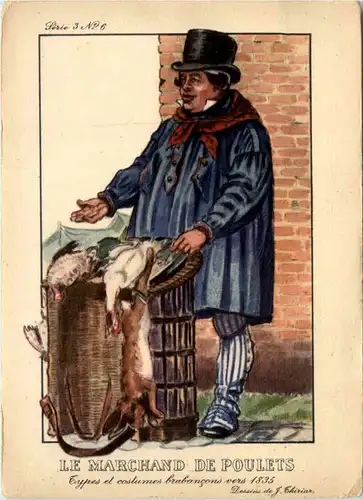 Le Marchand de Poulets - Types et costumes brabancons vers 1835 -470176