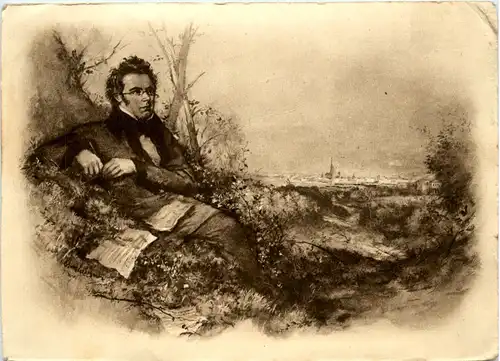 Franz Schubert Postkarte -470912