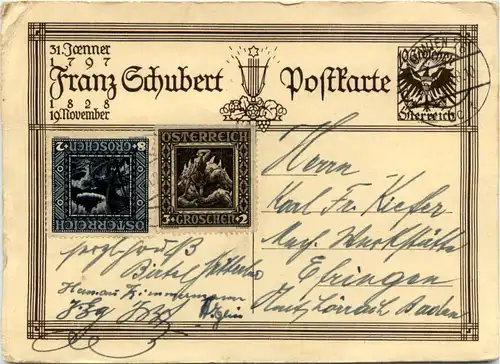 Franz Schubert Postkarte -470912