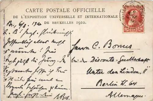 Bruxelles - Exposition de Bruxelles 1910 -470576