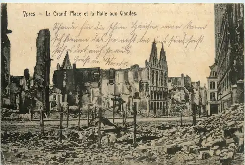 Ypres - Grand Place - Feldpost 52. Reserve Inf. Division -471218