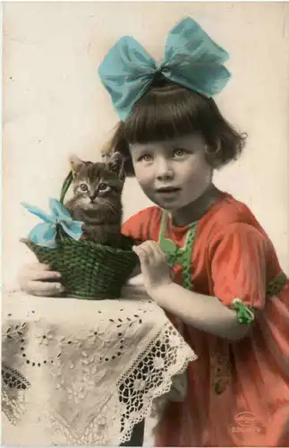 Katze - Cat mit Kind -472342