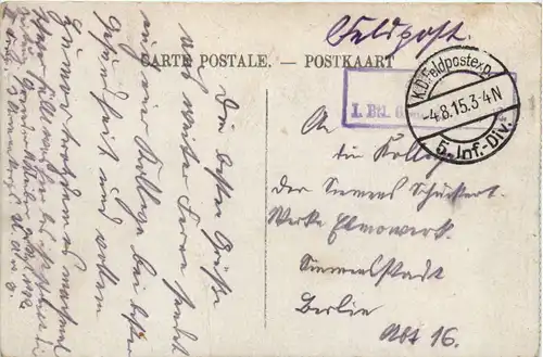 Arras - Gare - Feldpost 5. Infanterie Division -471320