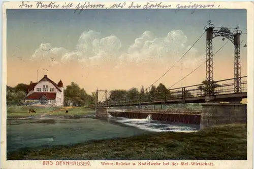 Bad Oeynhausen - Werre Brücke und Nadelwehr -471892
