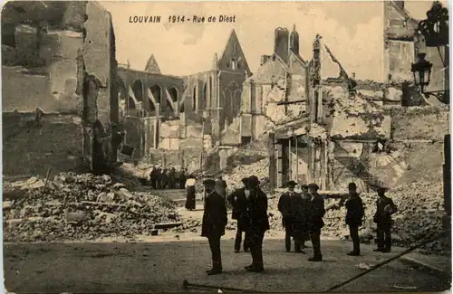 Louvain 1914 - Rue de Diest -471734