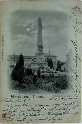 Gruss aus Worms - Ludwigsdenkmal -472192