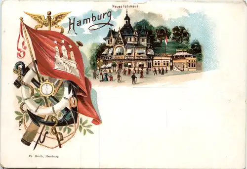 Hamburg - Neues Fährhaus - Litho -472740