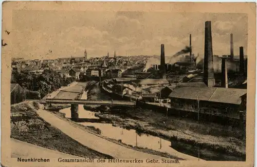 Neunkirchen Saar, Gesamtansicht des Hüttenwerkes Gebr. Stumm -361542