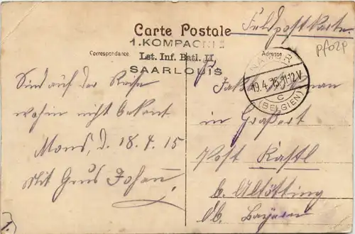 Douai - Rue de la Mairie - Feldpost Lansturm inf Batl Saarlouis -471176