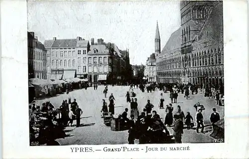 Ypres - Grand Place - Feldpost 4. Infanterie Division -471216