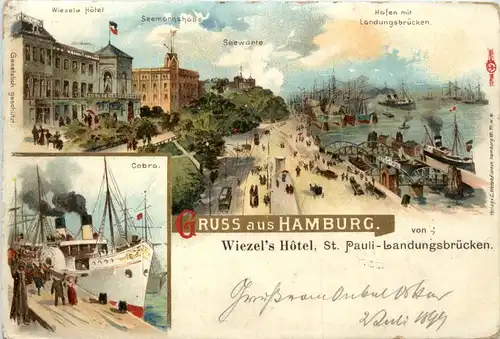 Hamburg - Wiezels Hotel - Litho -472774