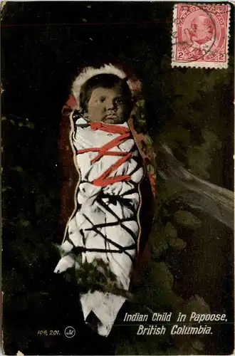British Columbia - Indian Child in Papoose -435962