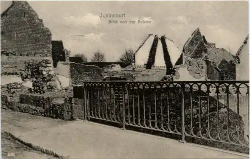 Juvincourt - Blick von der Brücke - Feldpost -473440