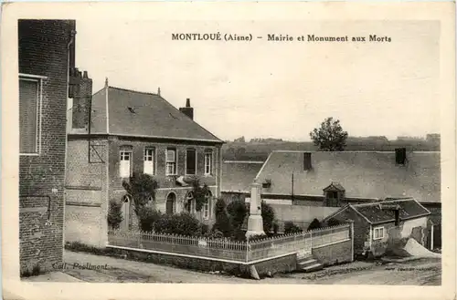 Montloue - Mairie et Monument aux Morts -473868