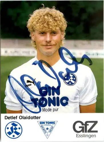 Detlef Olaidotter - Stuttgarter Kickers mit Autogramm -474368