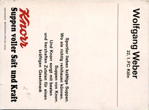 Wolfgang Weber - 1. FC Köln -474304