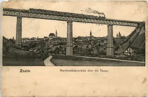 Znaim - Norwestbaahnbrücke über die Thaya -475378