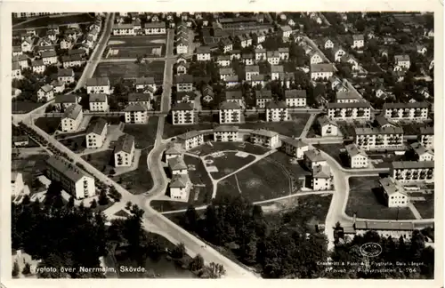 Skövde - Flygfoto över Norrmalm -474496