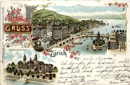 Gruss aus Zürich - Litho -474230