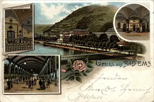 Gruss aus Bad Ems - Litho -437216