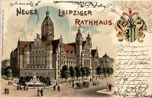 Leipzig - Neues Rathaus - Litho -437256