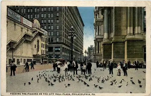 Philadelphia - Feeding the Pigeons -437556