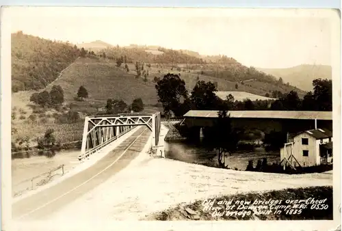 Old and new Bridge over Cheat River at Dawson Camp -475864