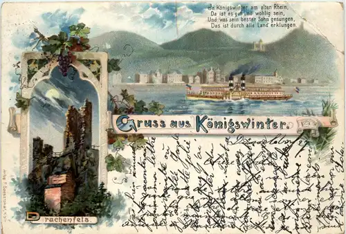 Gruss aus Königswinter - Litho -452114