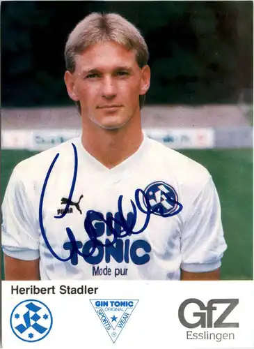 Heribert Stadler - Stuttgarter Kickers mit Autogramm -474366