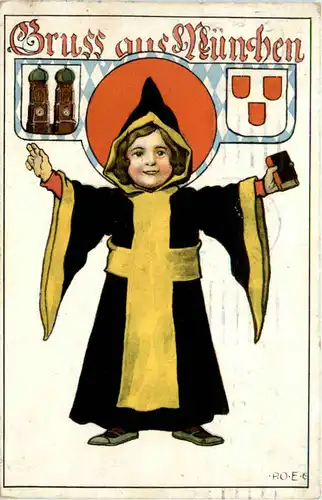 Gruss aus München- Prägekarte - Litho -476608