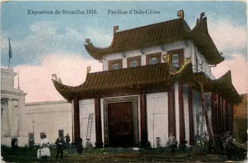Exposition de Bruxelles 1910 - Le Pavillon Indo-Chine -476132