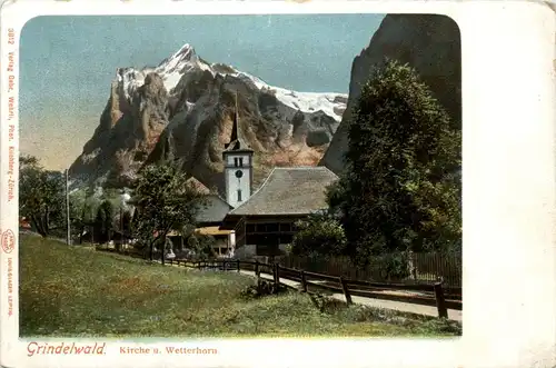 Grindelwald - Kirche und Wetterhorn -439310