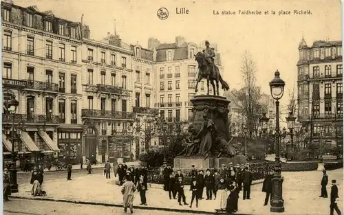 Lille - La statue Faidherbe - Feldpost 6. bayer. Reserve Division -476656