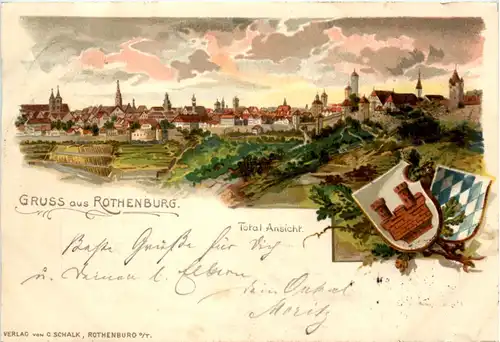 Gruss aus Rothenburg - Litho -477048