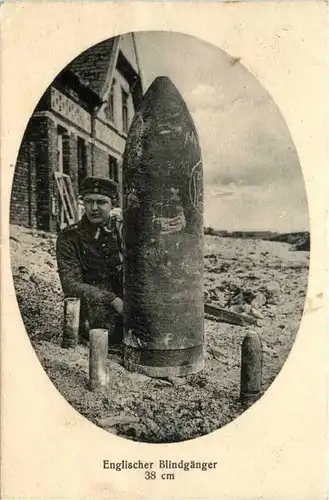 1. Weltkrieg - Englischer Blindgänger - Feldpost 18. Reserve Division -476796