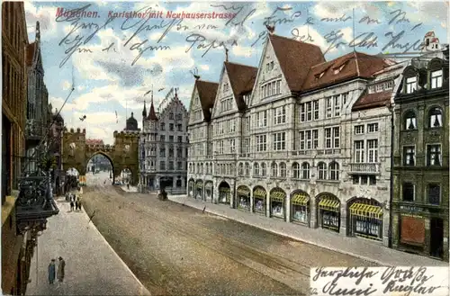 München, Karlstor mit Neuhauserstrasse -375006