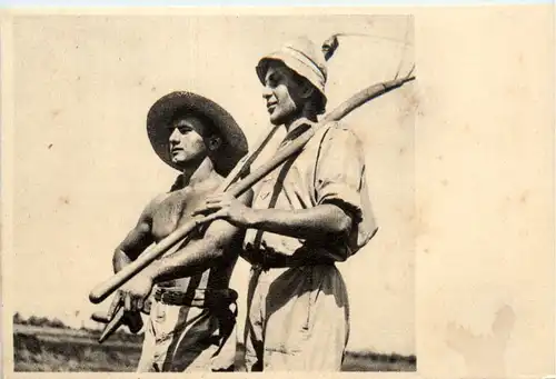 Israel - Chalutzim after the Days Work -476892