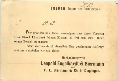 Bremen - Leopold Engelhardt & Biermann -477694