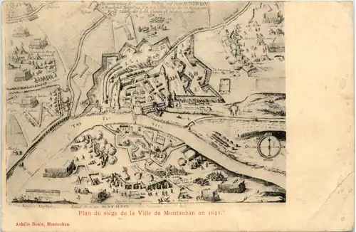 Montauban - Paln du siege de la Ville 1621 -476990